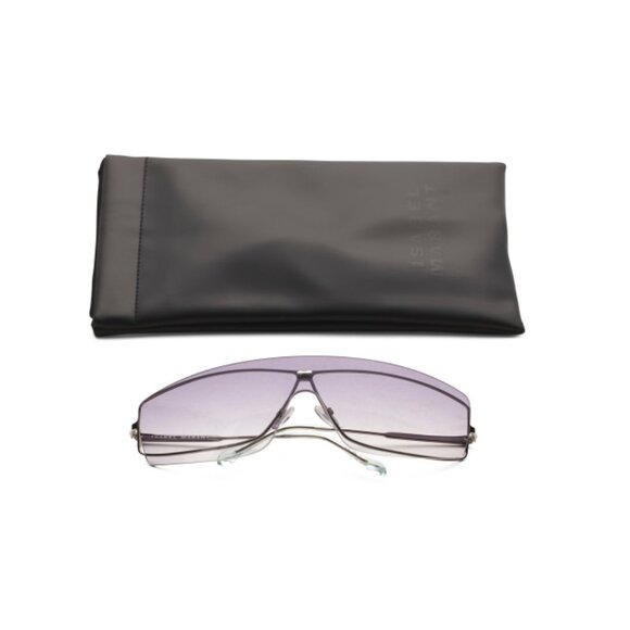 ISABEL MARANT Silver/Green Shield Sunglasses - Picture 1 of 2